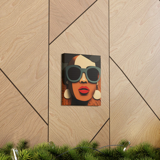 Contours of Confidence (Ruby) - Canvas Print