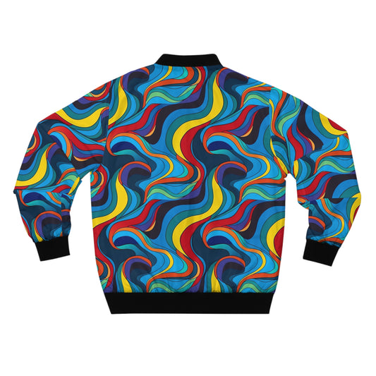 Trippin (Blue, Red & Yellow) - Men's Bomber Jacket