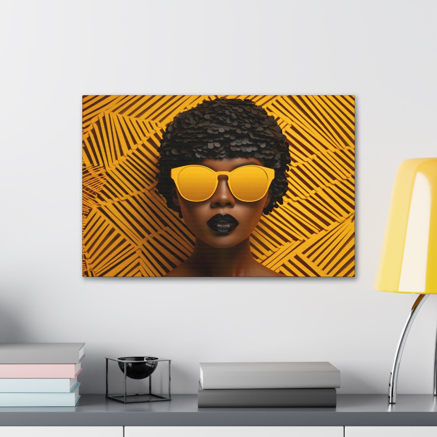 Chromatic Curls (Honey Bea) - Canvas Print