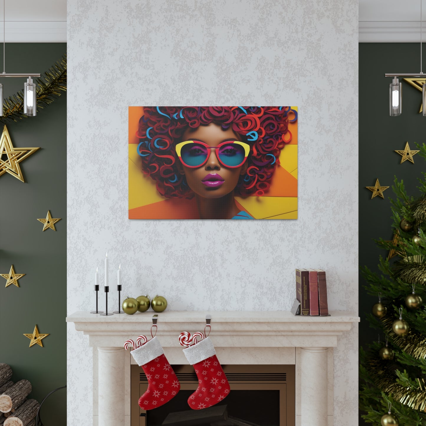 Chromatic Curls (Sable) - Canvas Print