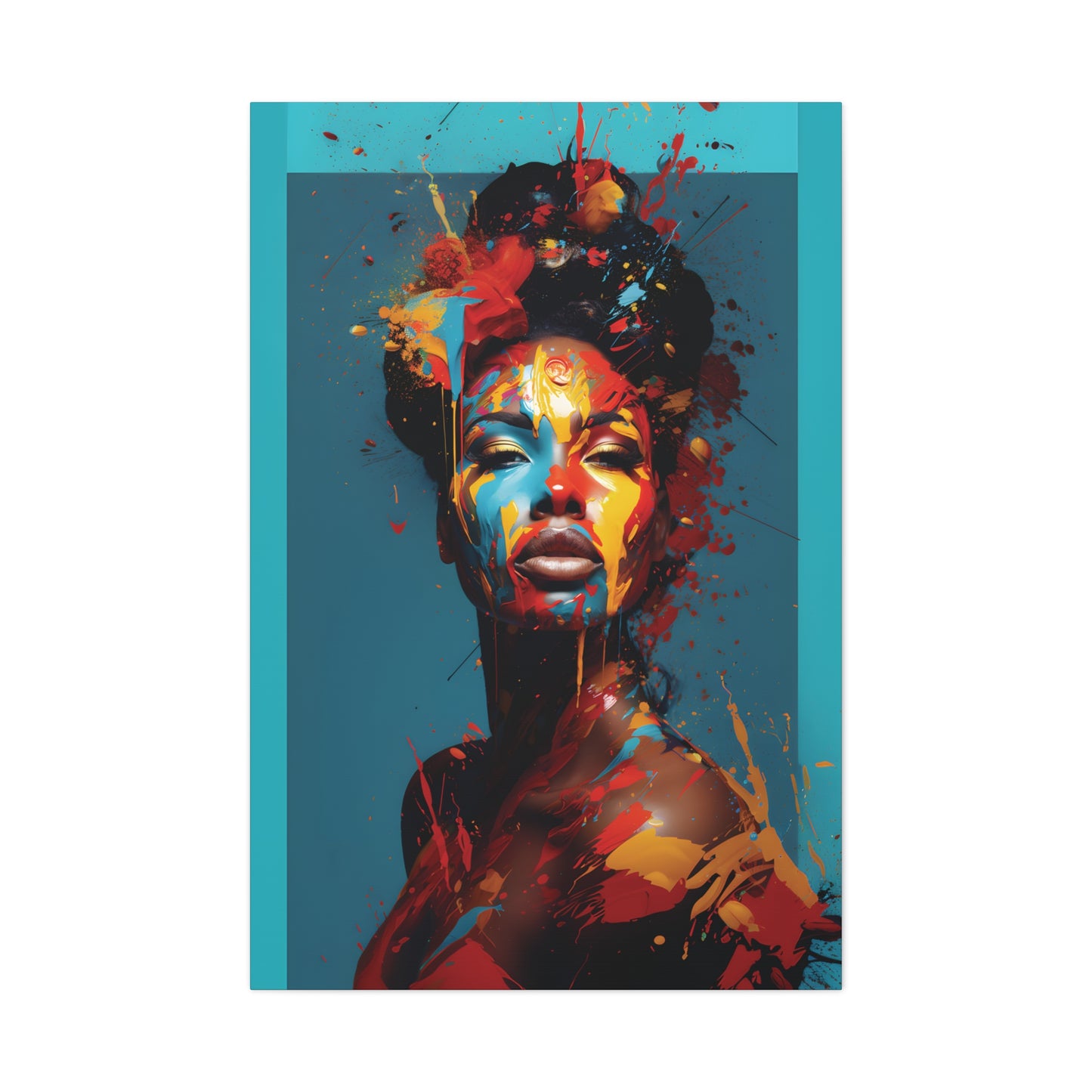 Splatter of Soul (Blu) - Canvas Print