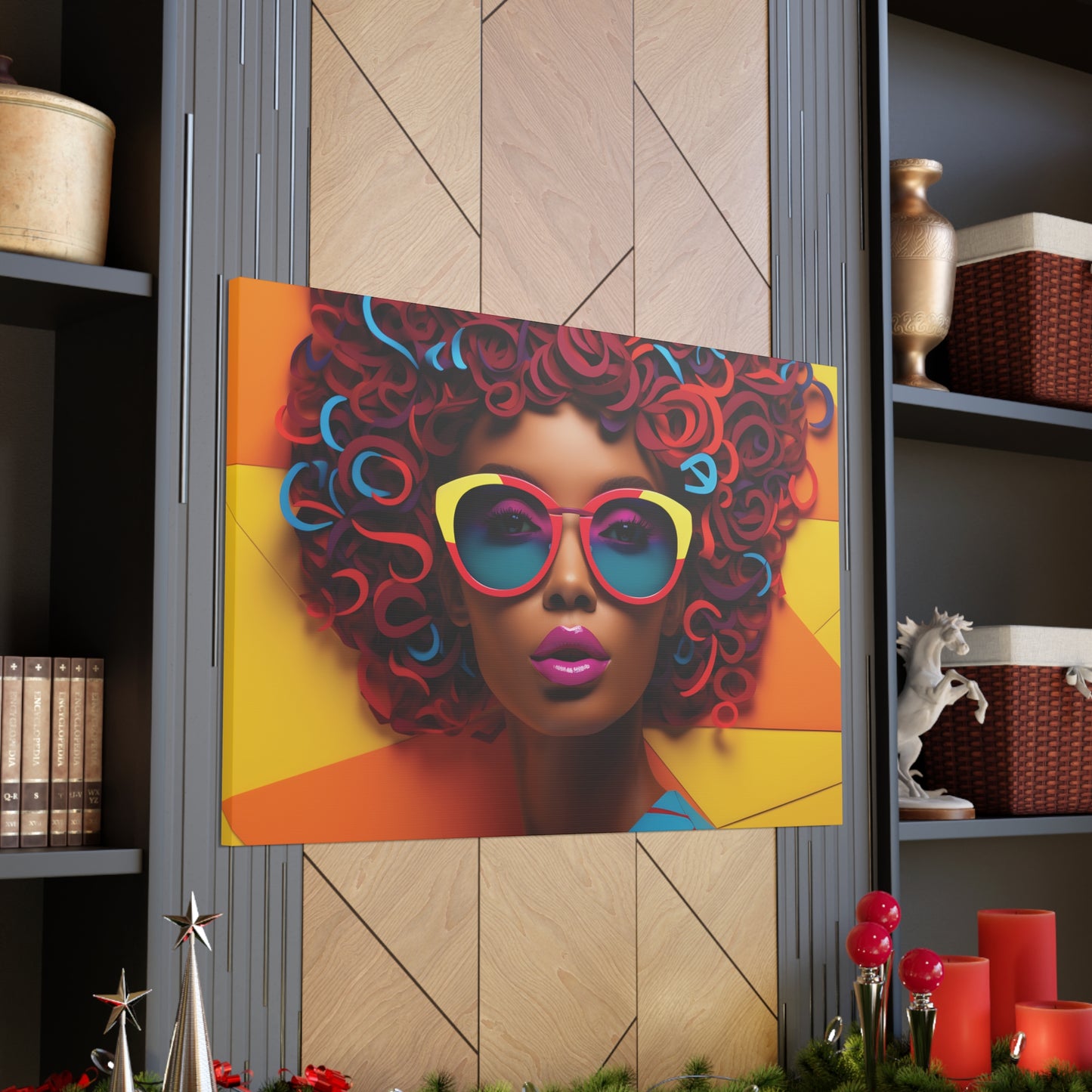 Chromatic Curls (Sable) - Canvas Print