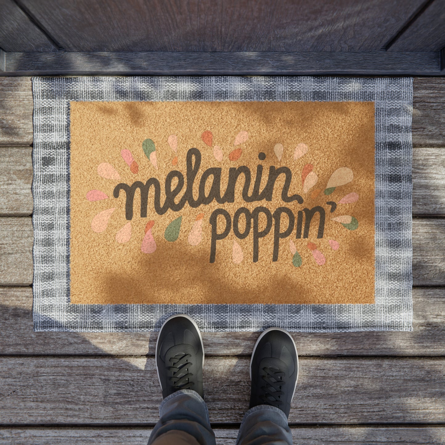 Melanin Poppin Doormat