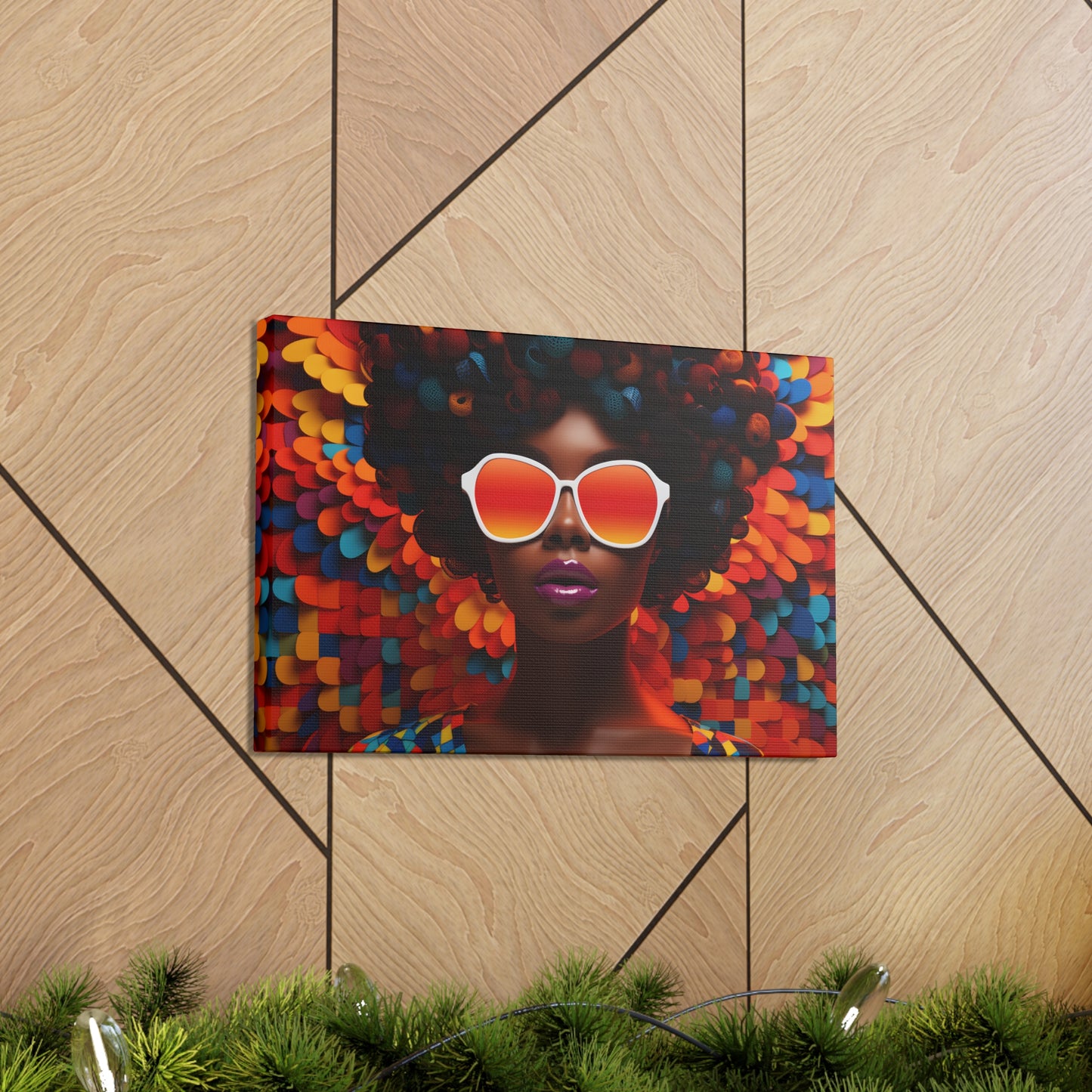 Chromatic Curls (Kiara) - Canvas Print