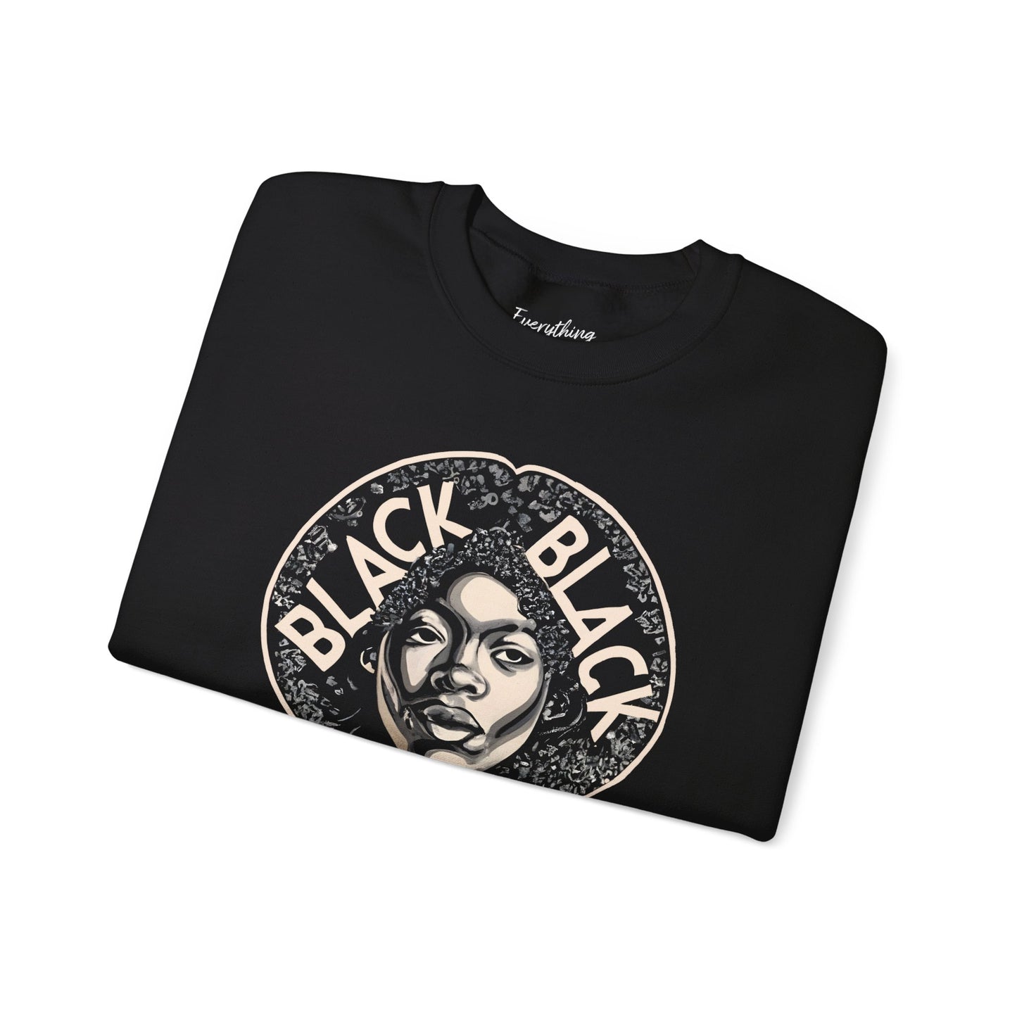 Black Black (Front Imagery) - Unisex Heavy Blend™ Crewneck Sweatshirt