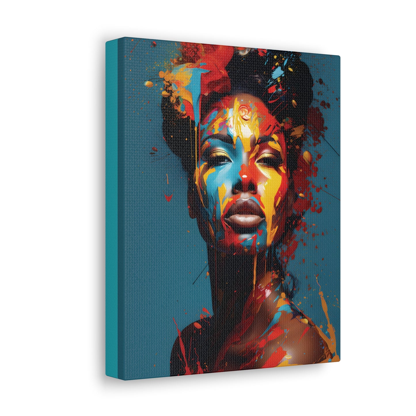 Splatter of Soul (Blu) - Canvas Print