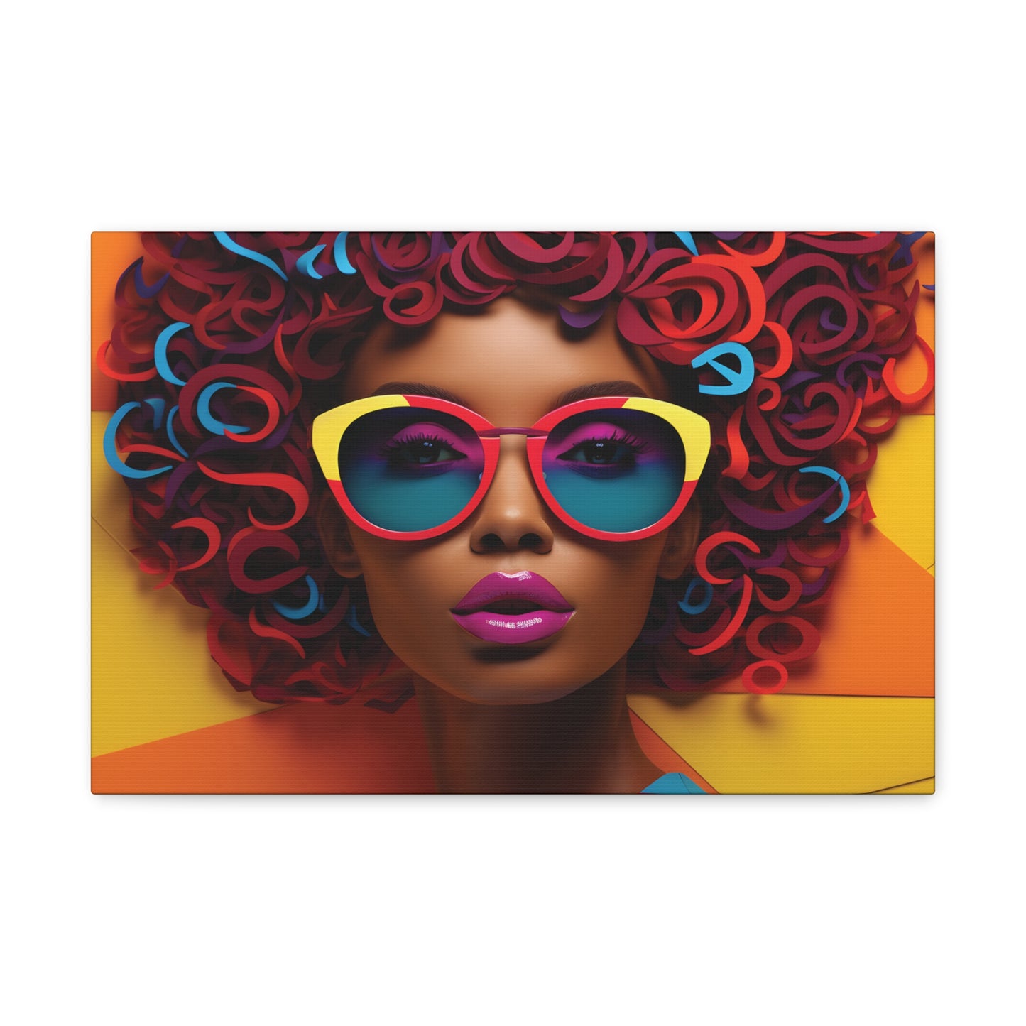 Chromatic Curls (Sable) - Canvas Print