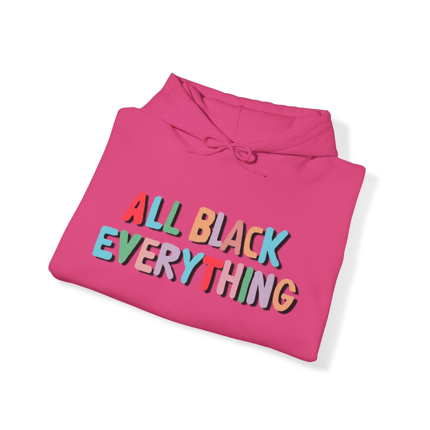 All Black Everything (Black Outline) - Unisex Heavy Blend™ Hooded Sweatshirt