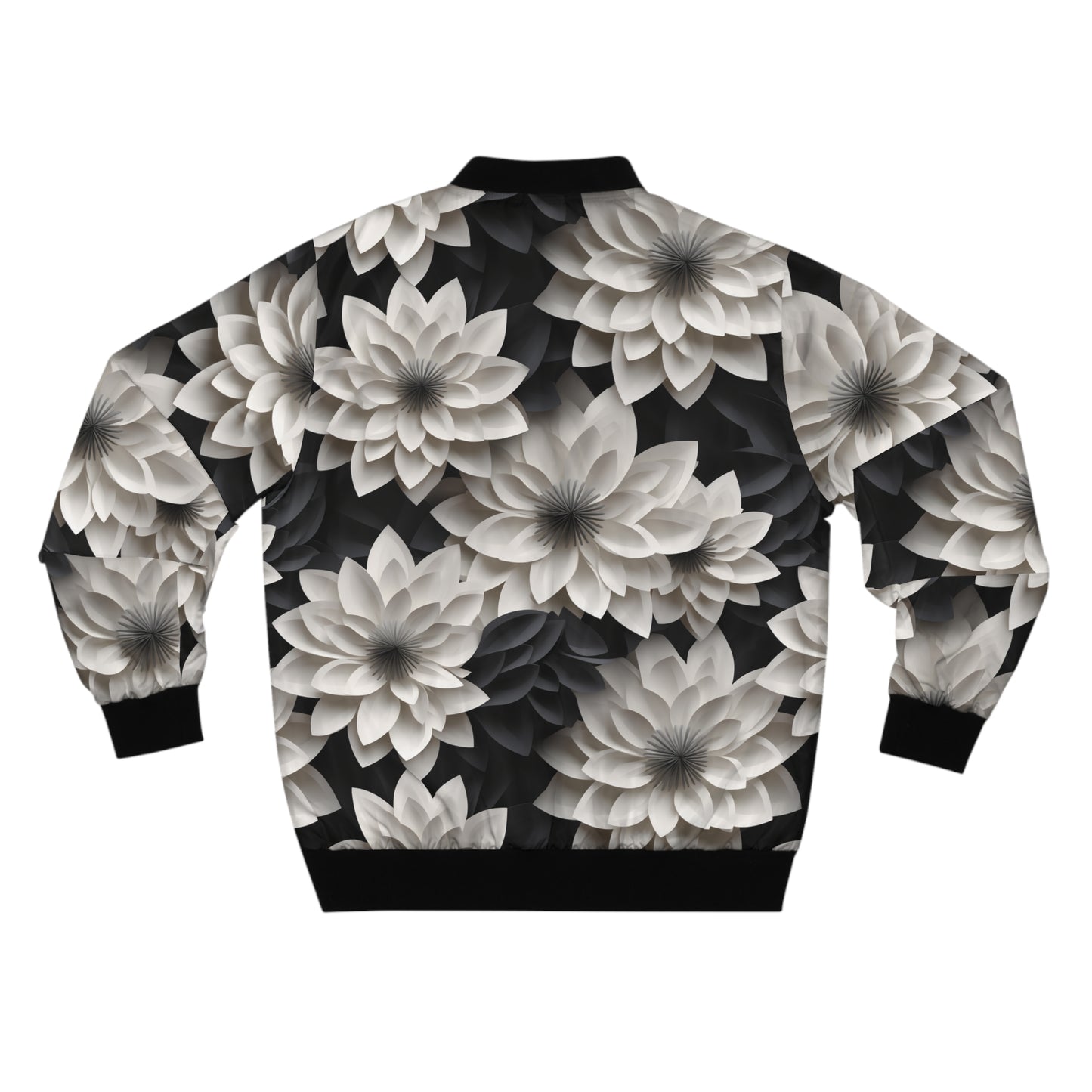 Bloomin (Black and White) - Men's Bomber Jacket