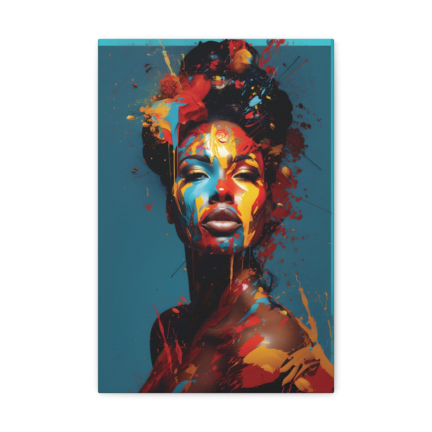 Splatter of Soul (Blu) - Canvas Print