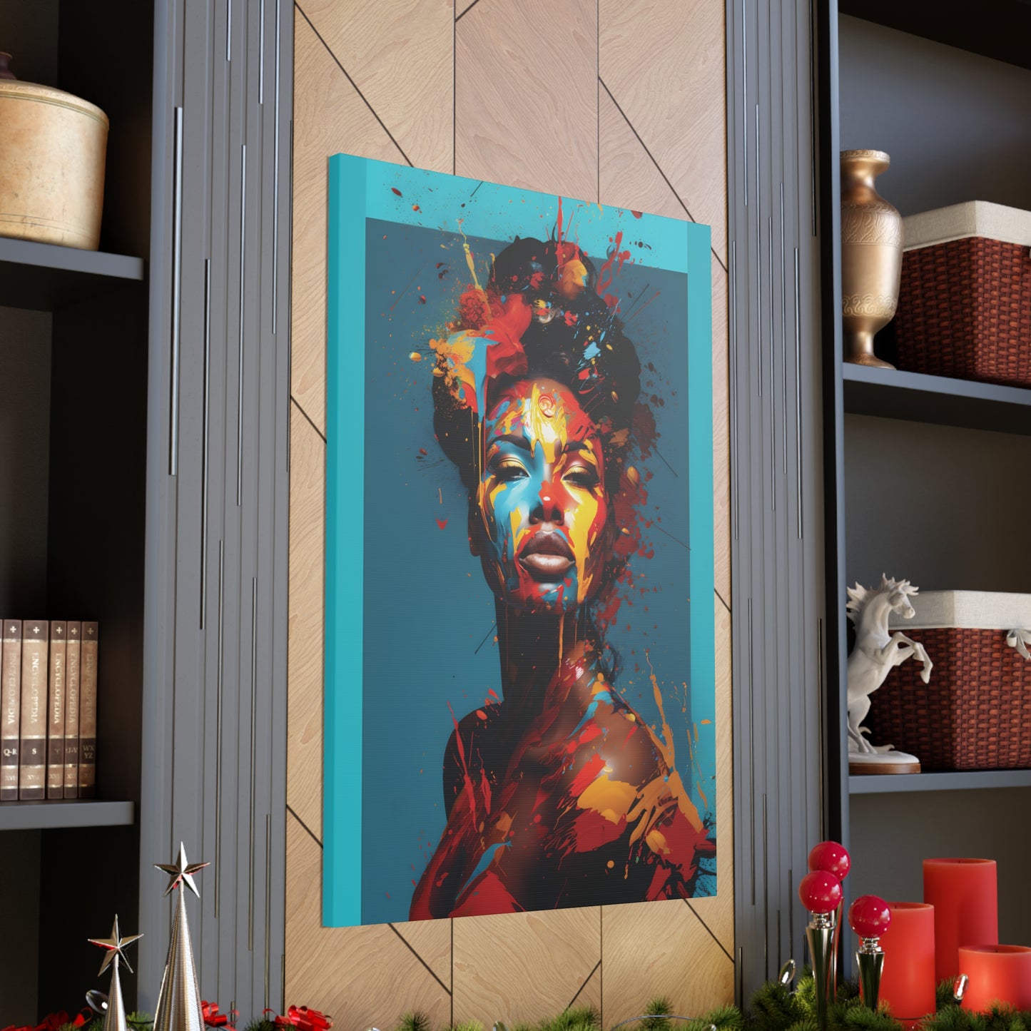 Splatter of Soul (Blu) - Canvas Print