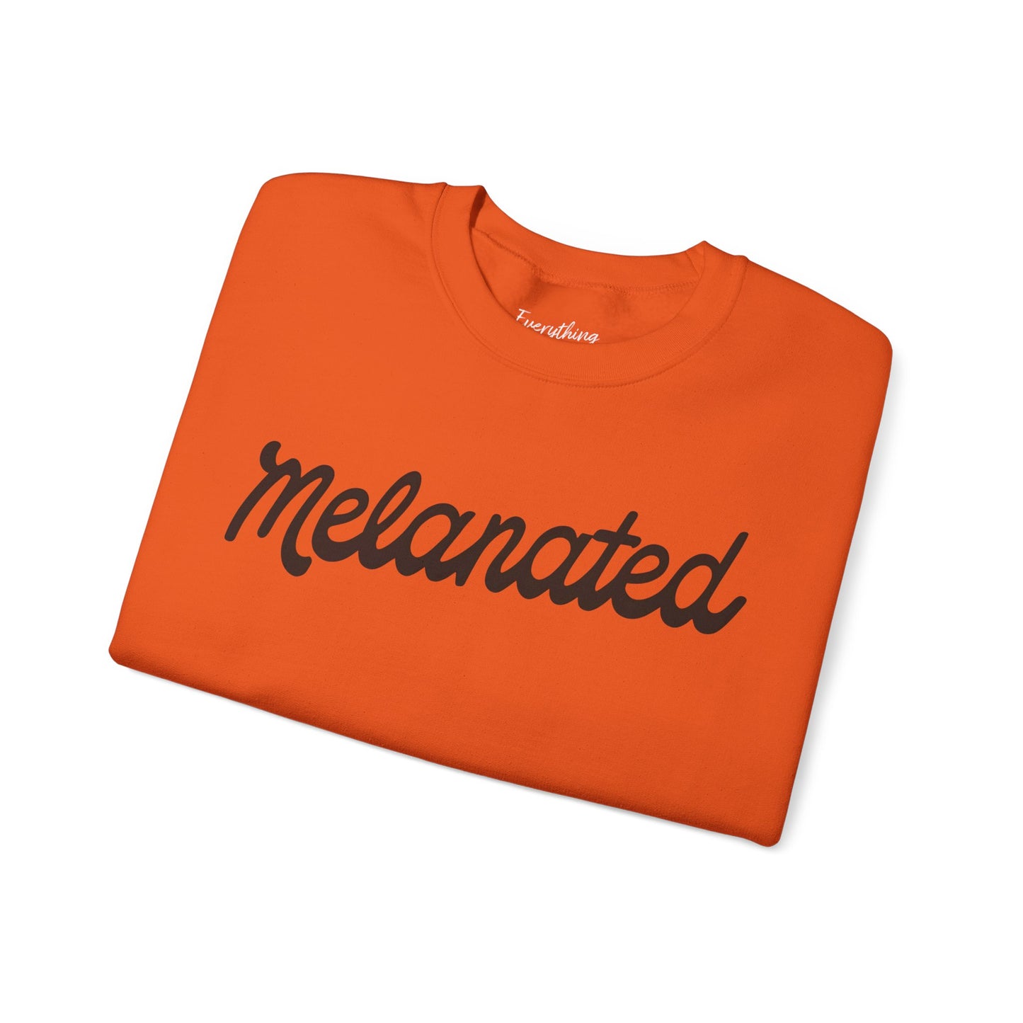 Melanated (Chocolate Text) - Unisex Heavy Blend™ Crewneck Sweatshirt