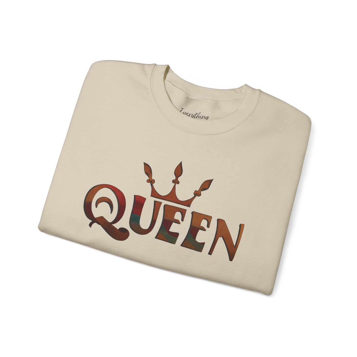 Crowned Queen (Multicolor Text) - Crewneck Sweatshirt