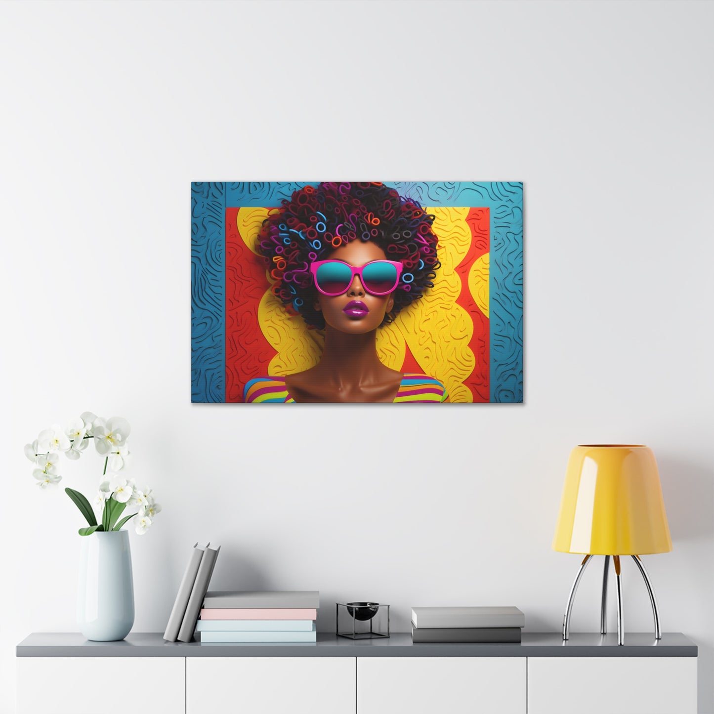 Chromatic Curls (Maliyah) - Canvas Print