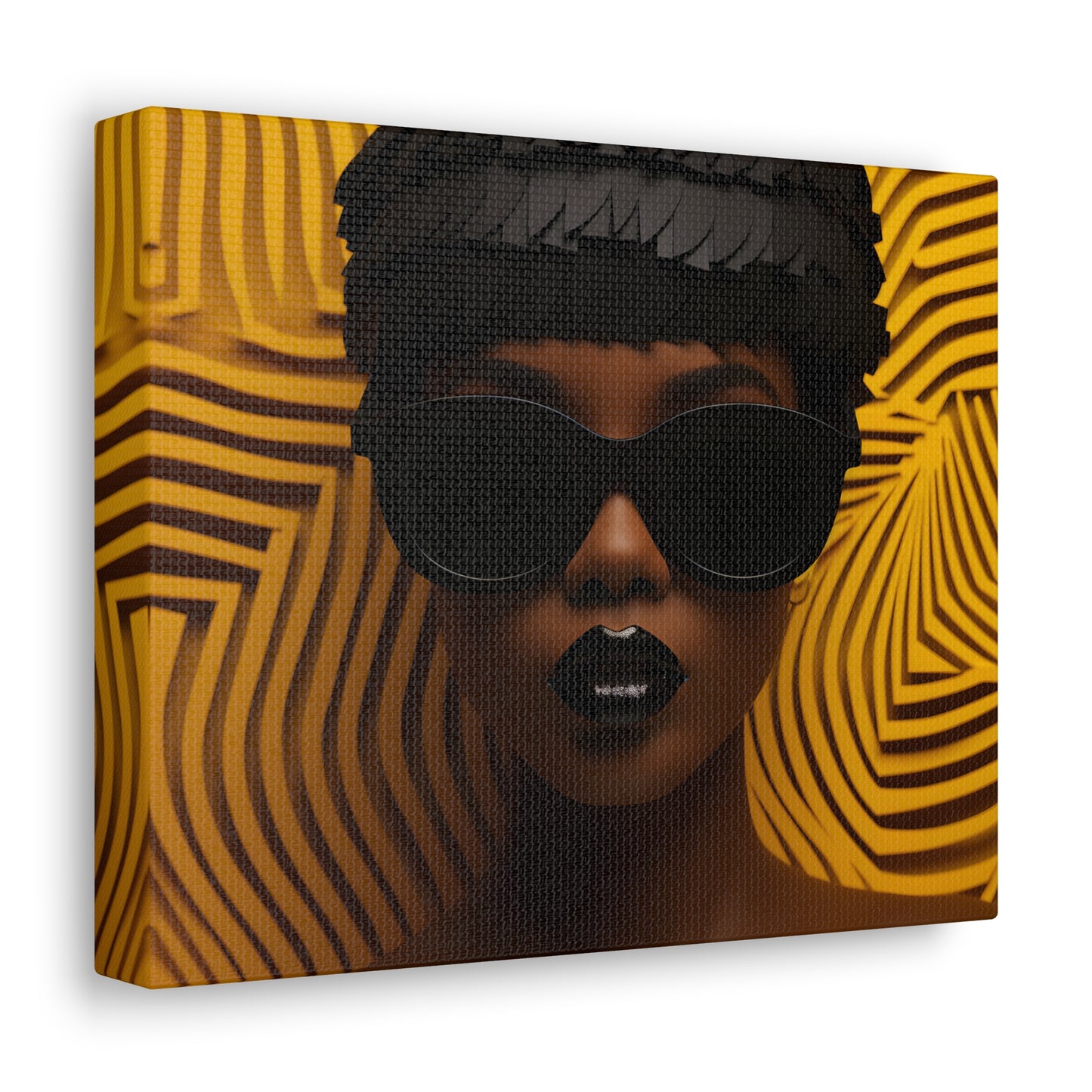 Chromatic Curls (Bea) - Canvas Print