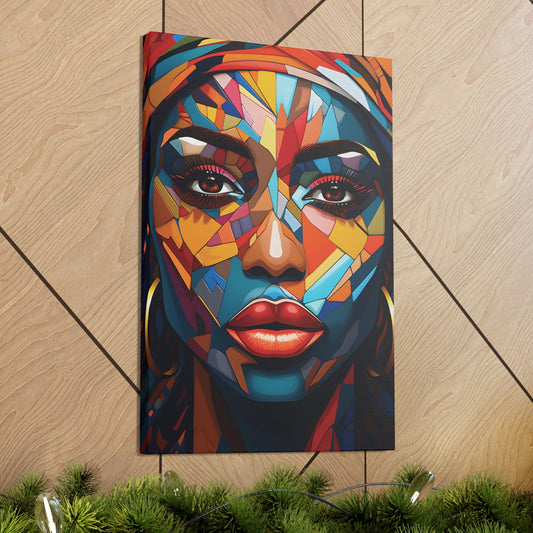 Melanated Mosaic (Amina) - Canvas Print