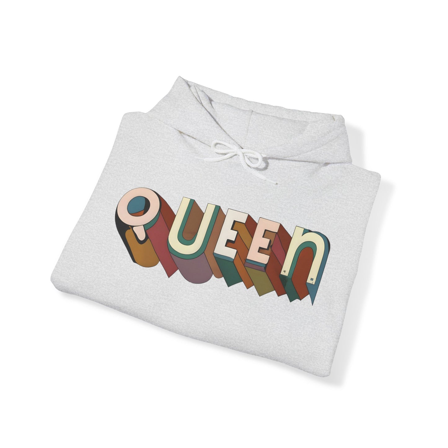 Queen (Disco Script) - Heavy Blend™ Hooded Sweatshirt