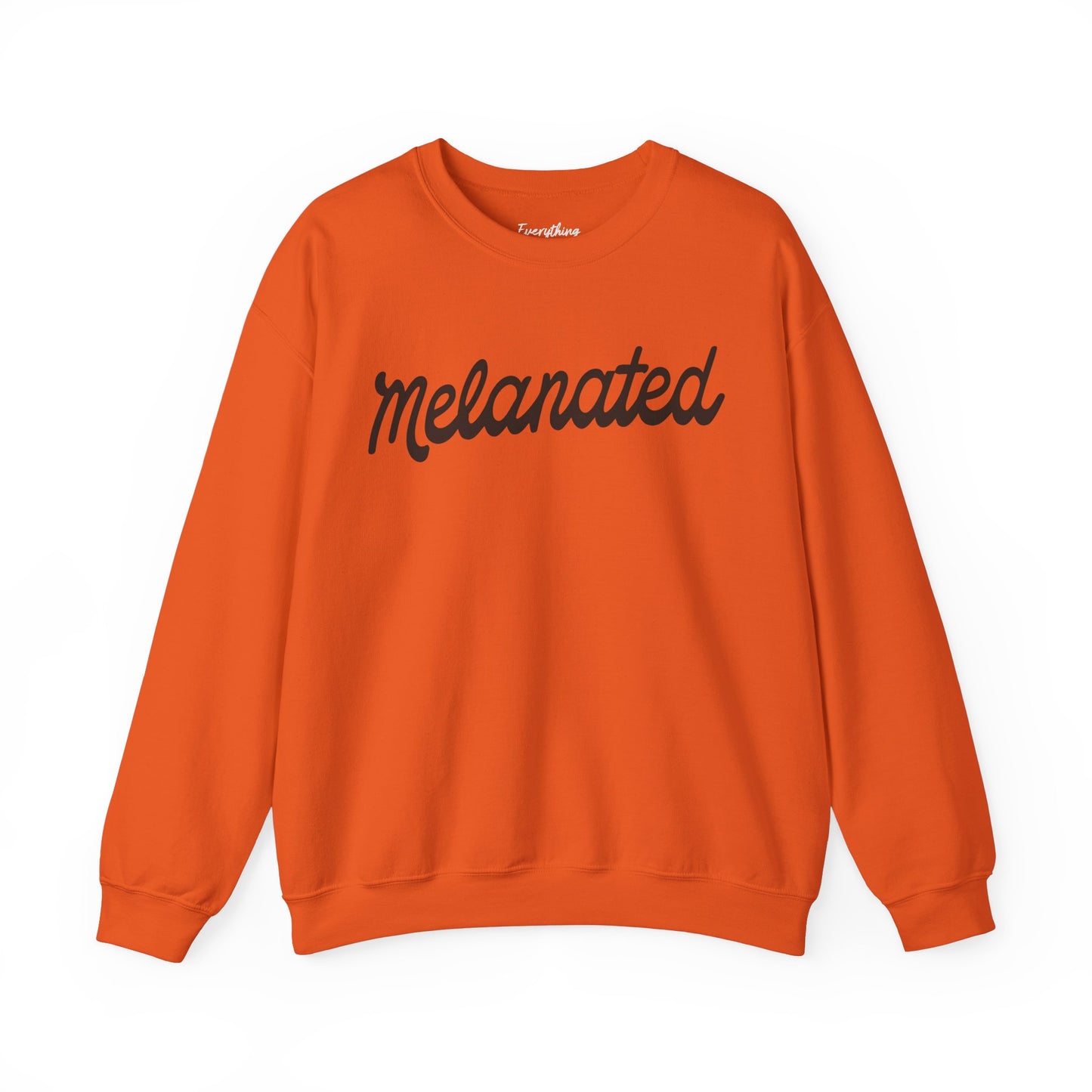 Melanated (Chocolate Text) - Unisex Heavy Blend™ Crewneck Sweatshirt