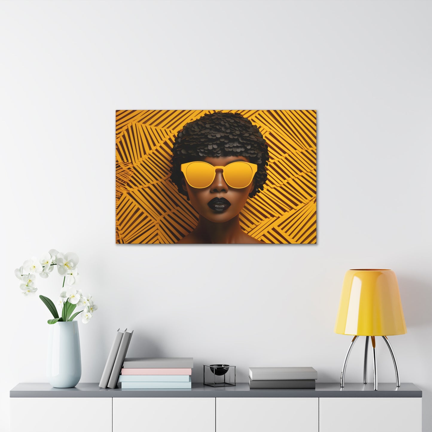 Chromatic Curls (Honey Bea) - Canvas Print