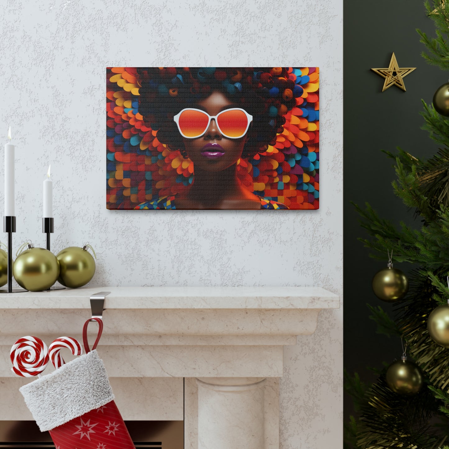 Chromatic Curls (Kiara) - Canvas Print