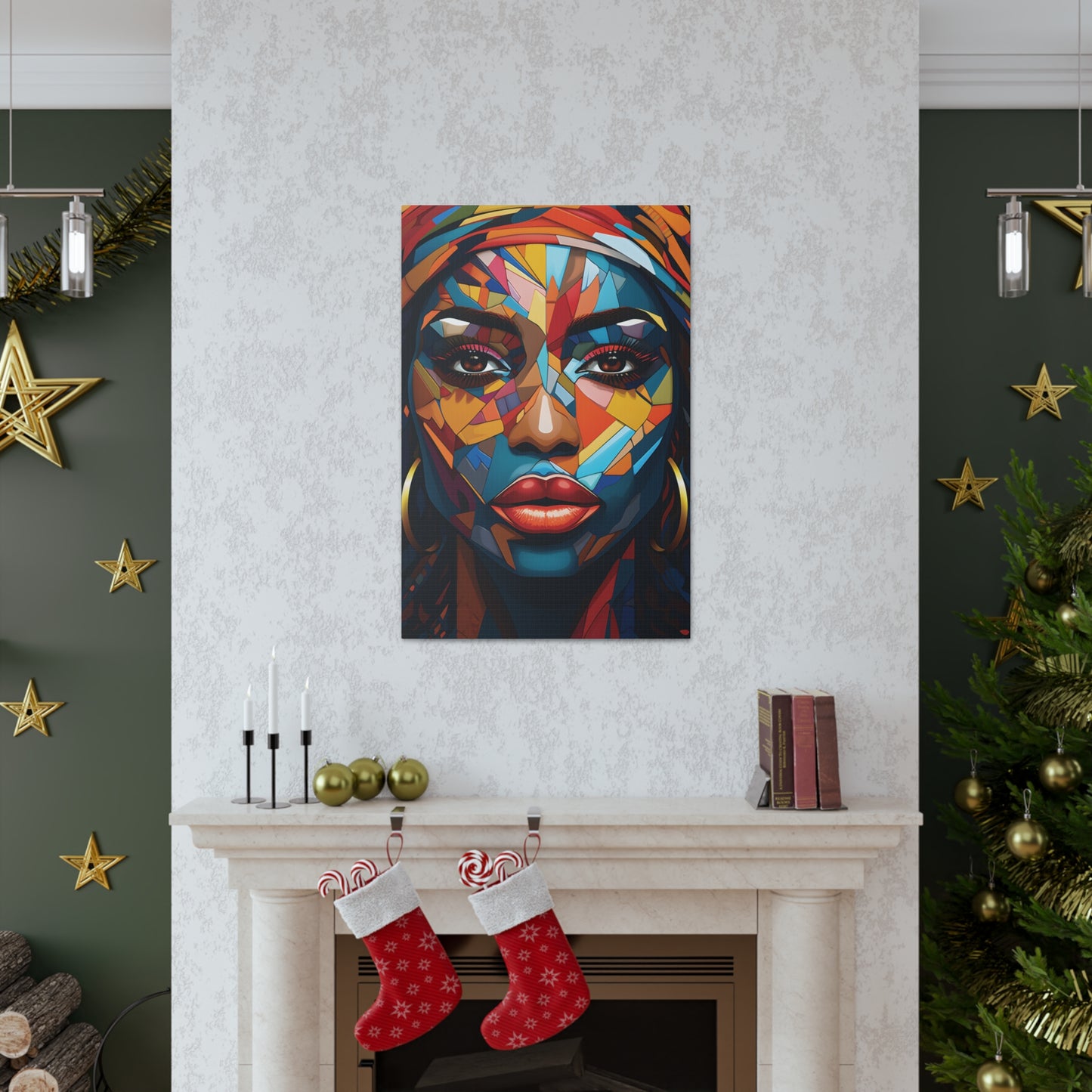 Melanated Mosaic (Amina) - Canvas Print