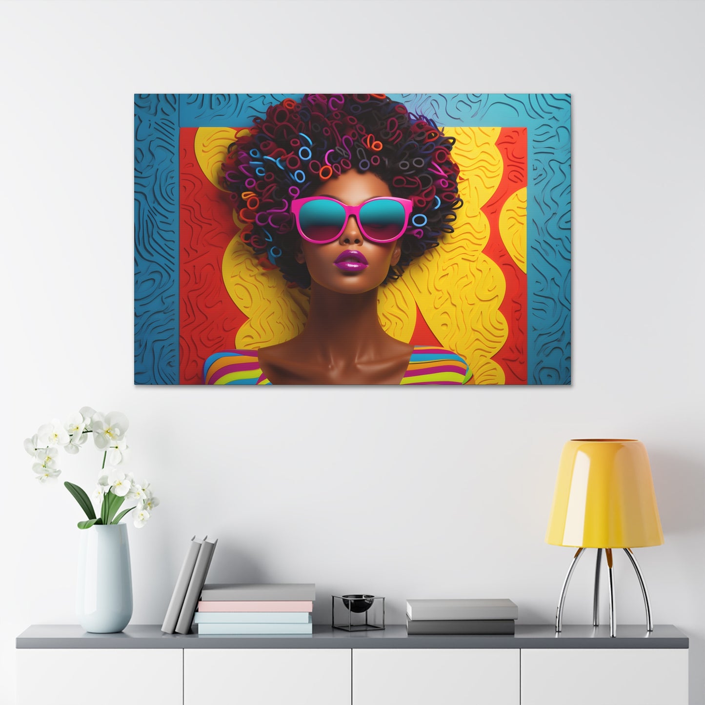 Chromatic Curls (Maliyah) - Canvas Print