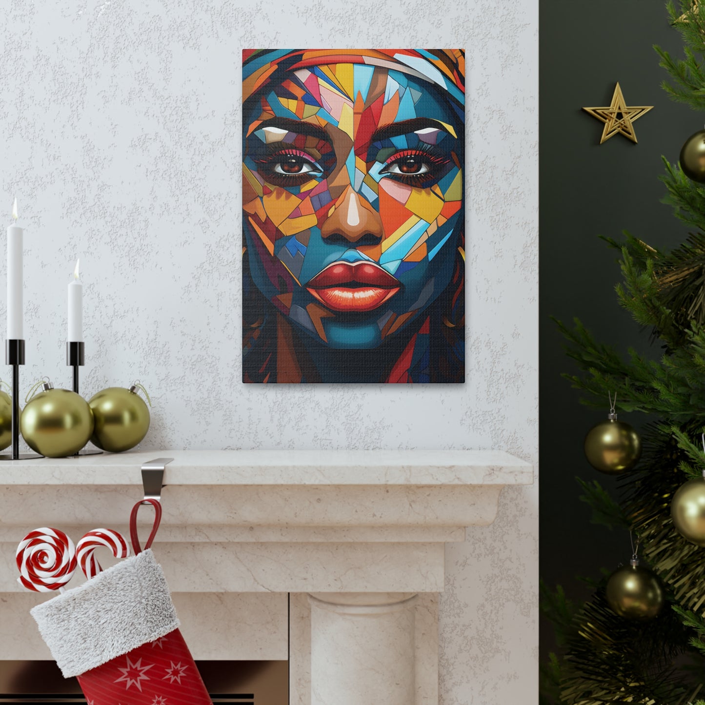 Melanated Mosaic (Amina) - Canvas Print