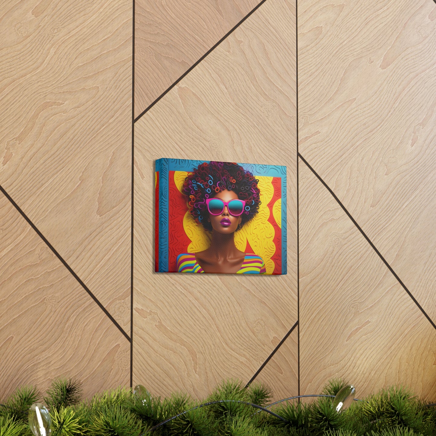 Chromatic Curls (Maliyah) - Canvas Print