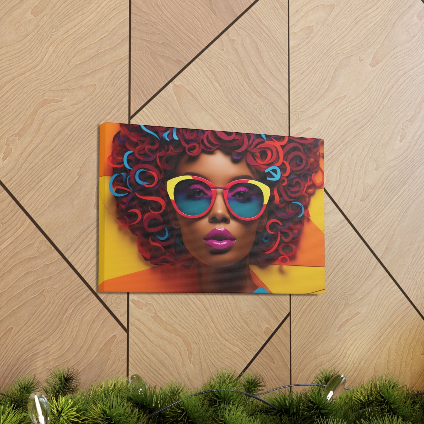 Chromatic Curls (Sable) - Canvas Print