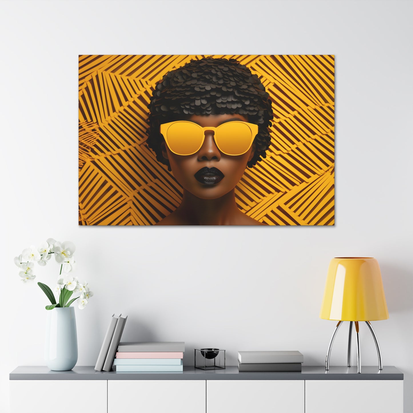 Chromatic Curls (Bea) - Canvas Print