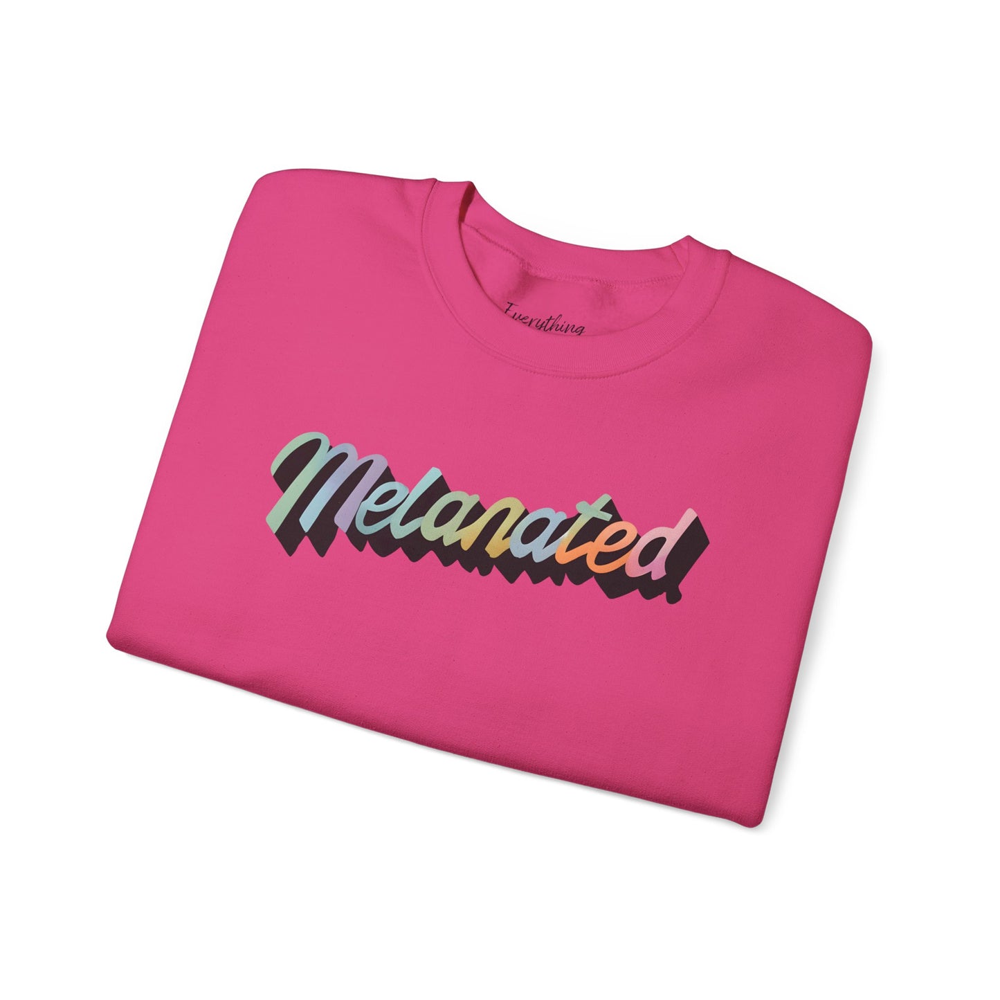 Melanated (Multicolor Text) - Unisex Heavy Blend™ Crewneck Sweatshirt