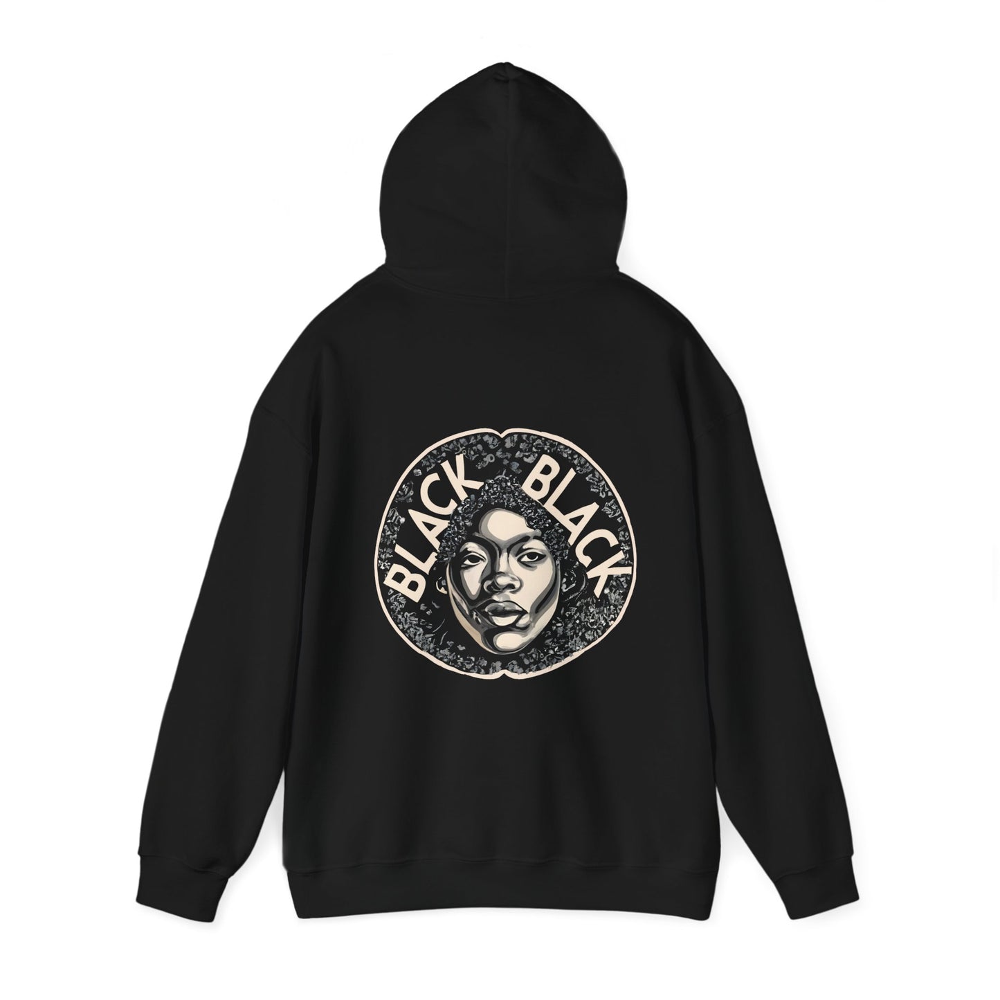 Black Black - Unisex Heavy Blend™ Hooded Sweatshirt