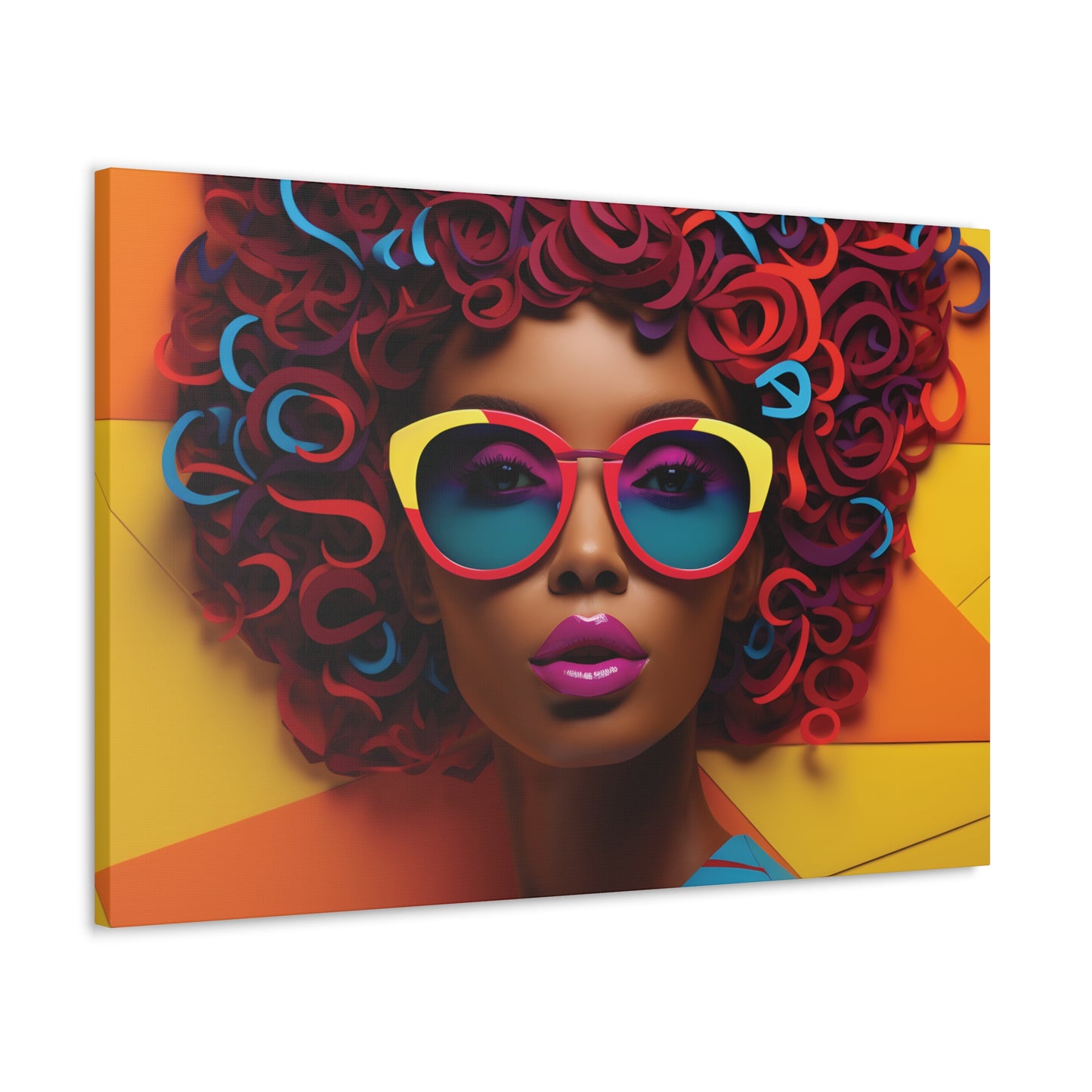 Chromatic Curls (Sable) - Canvas Print