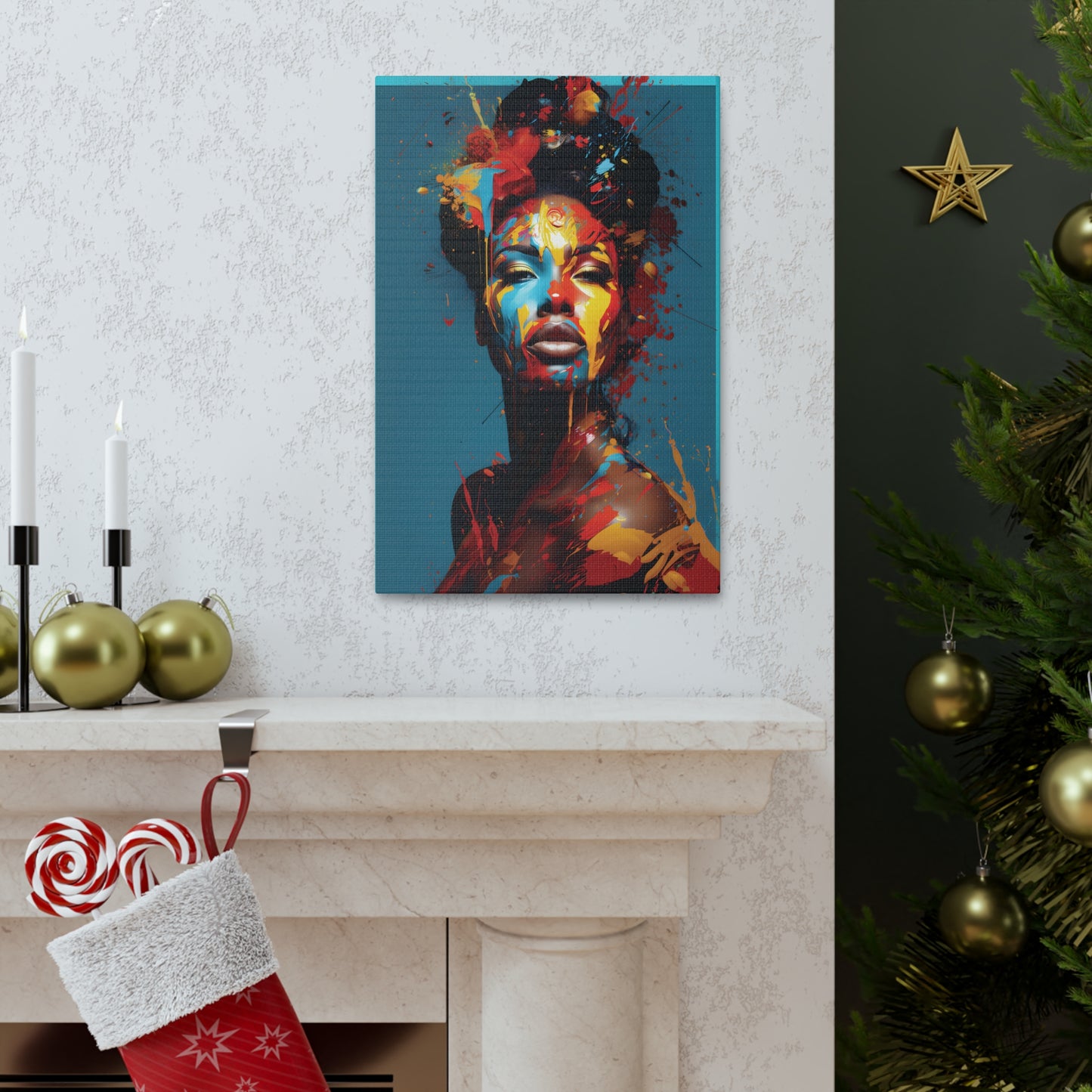 Splatter of Soul (Blu) - Canvas Print