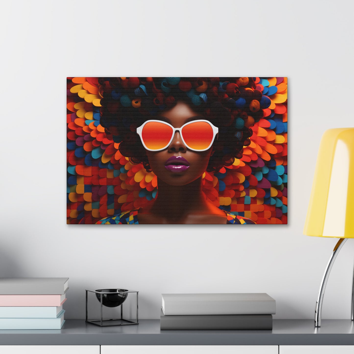 Chromatic Curls (Kiara) - Canvas Print