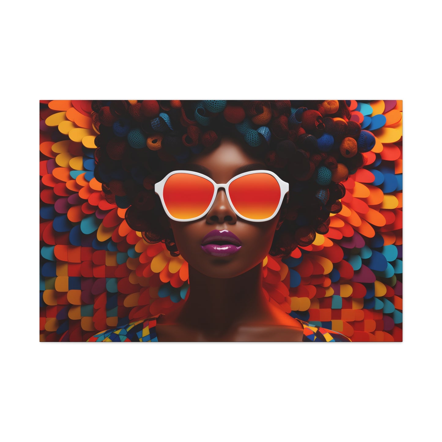 Chromatic Curls (Kiara) - Canvas Print