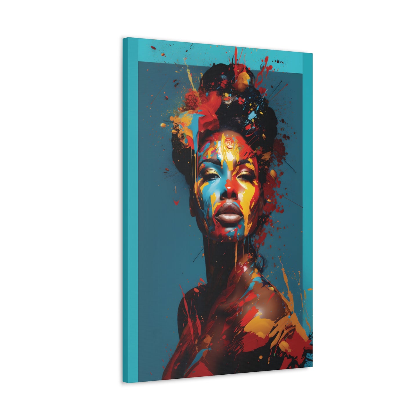 Splatter of Soul (Blu) - Canvas Print