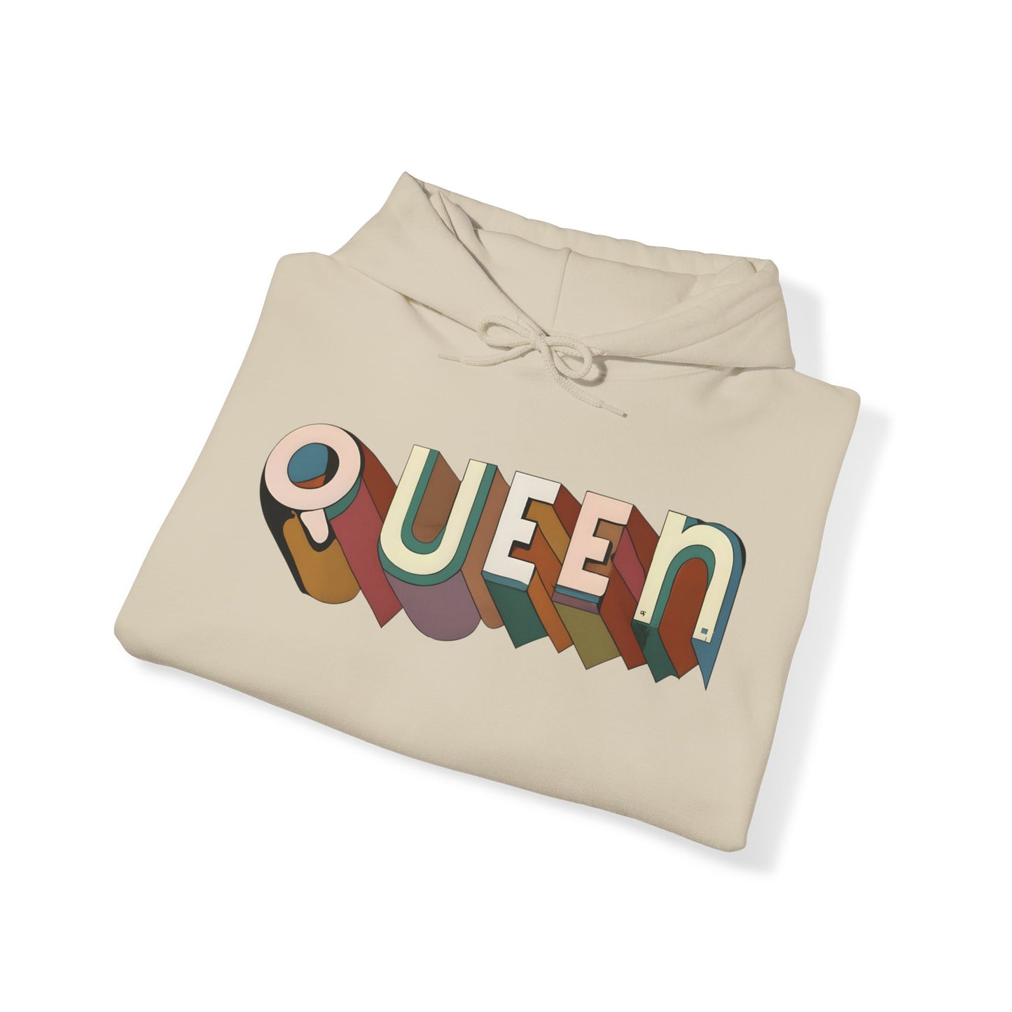 Queen (Disco Script) - Heavy Blend™ Hooded Sweatshirt