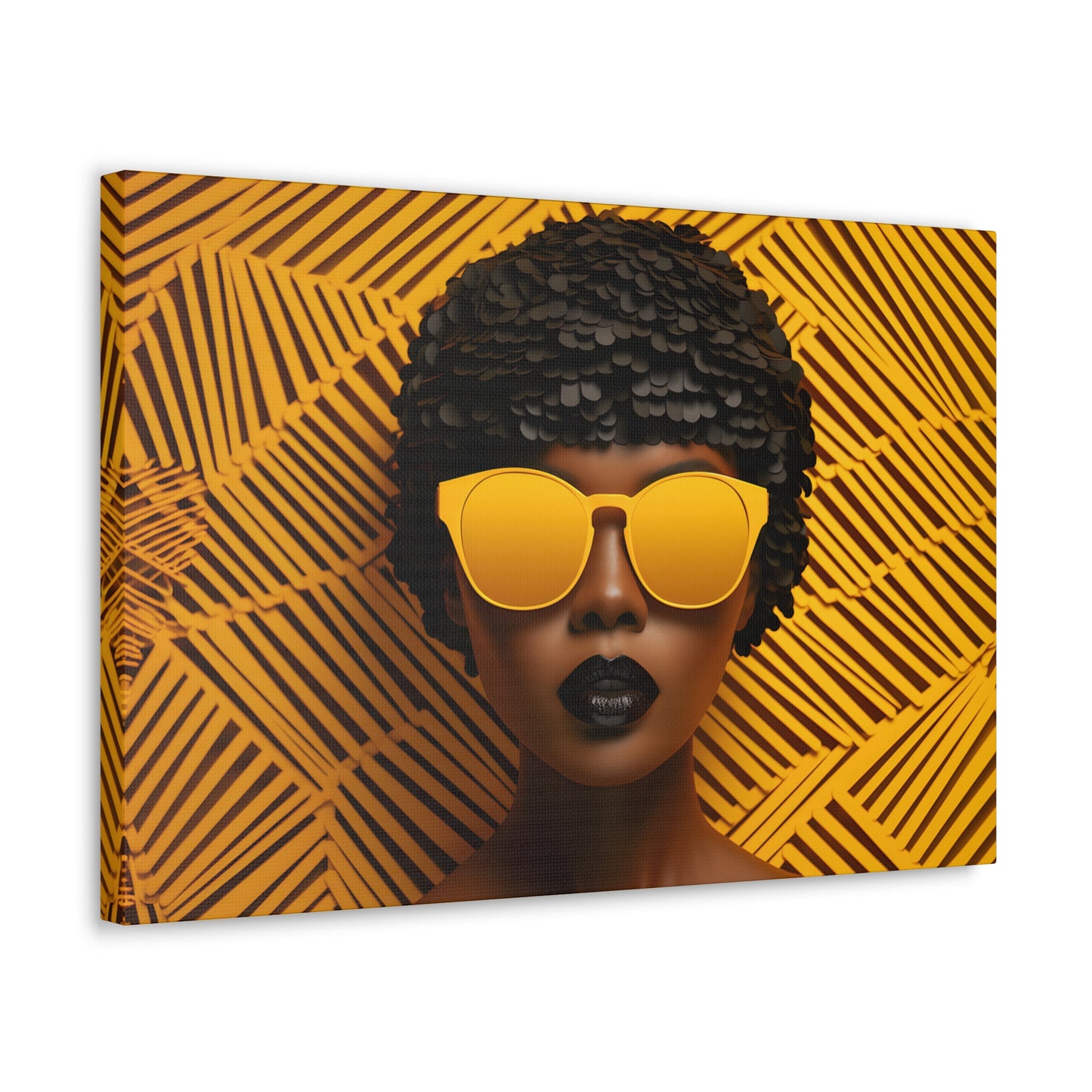 Chromatic Curls (Bea) - Canvas Print