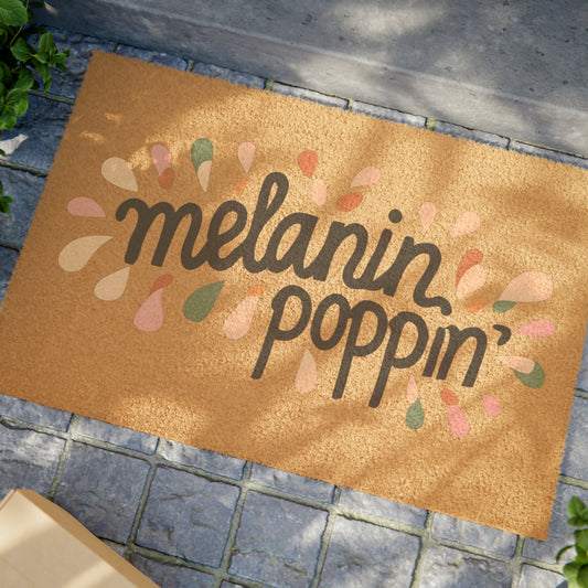 Melanin Poppin Doormat