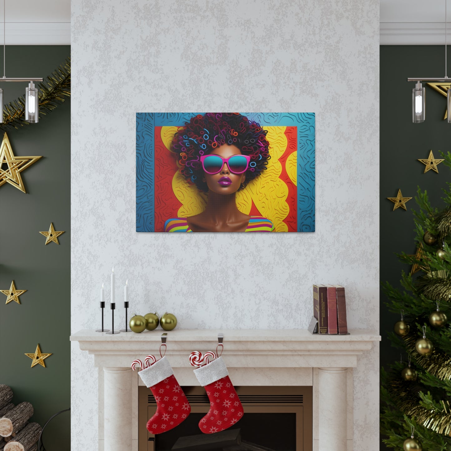 Chromatic Curls (Maliyah) - Canvas Print