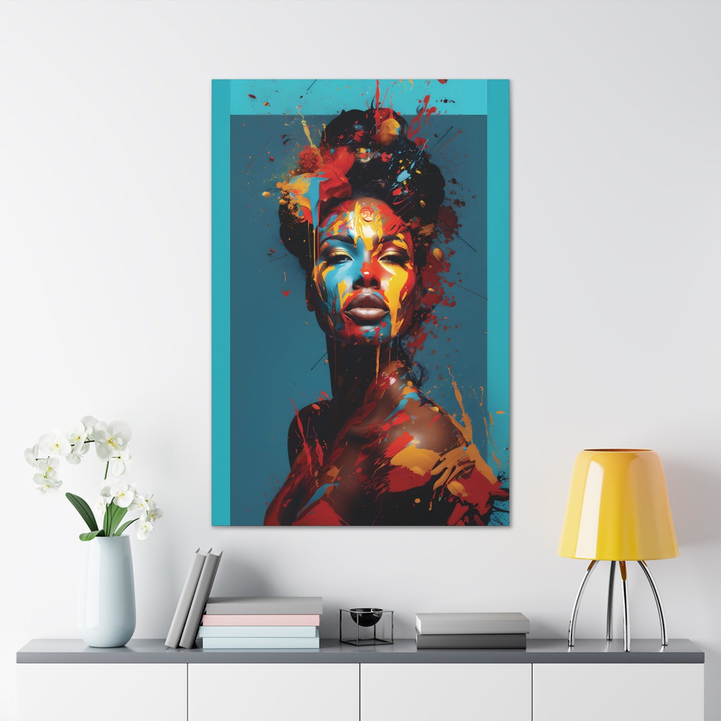 Splatter of Soul (Blu) - Canvas Print