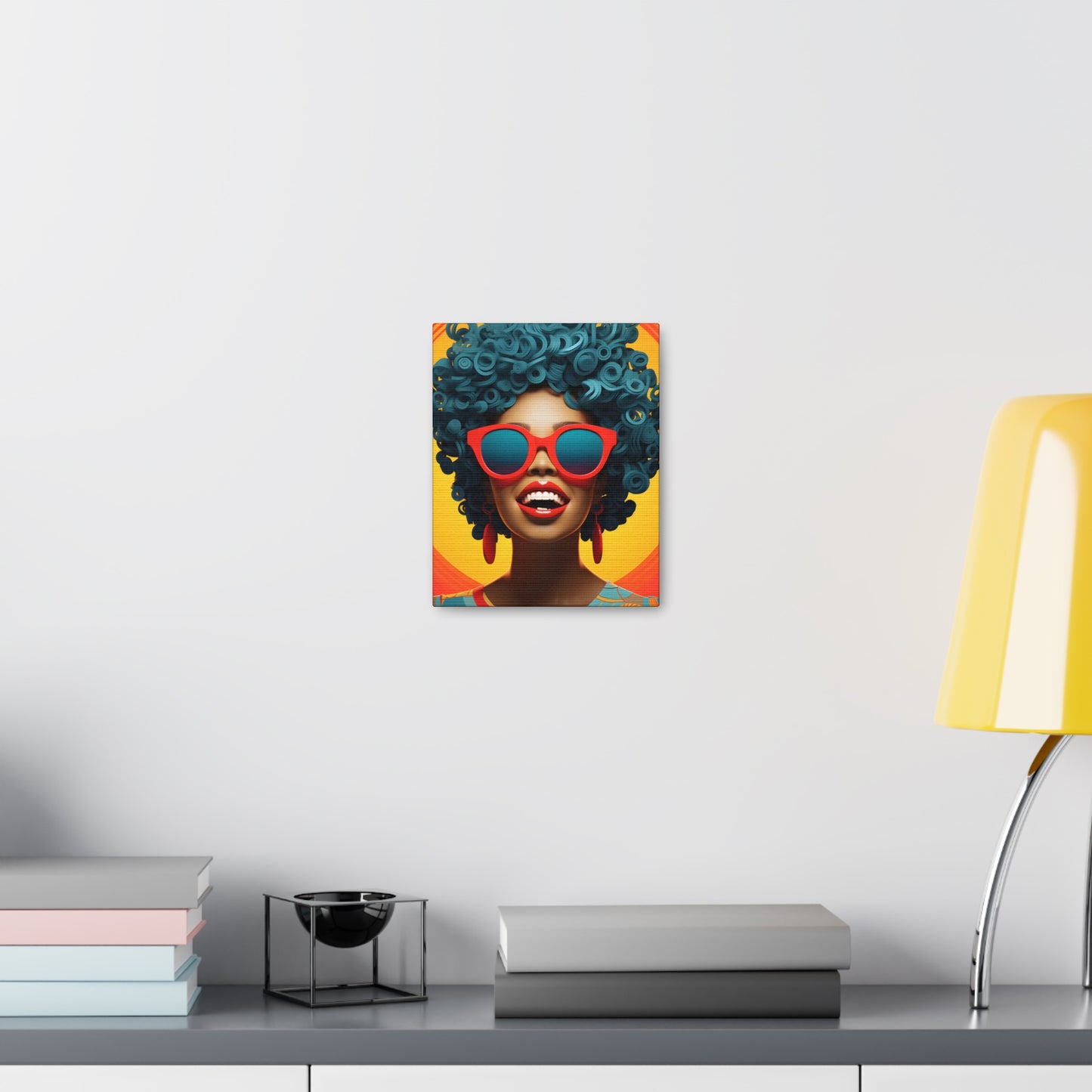 Chromatic Curls (Cyan) - Canvas Print