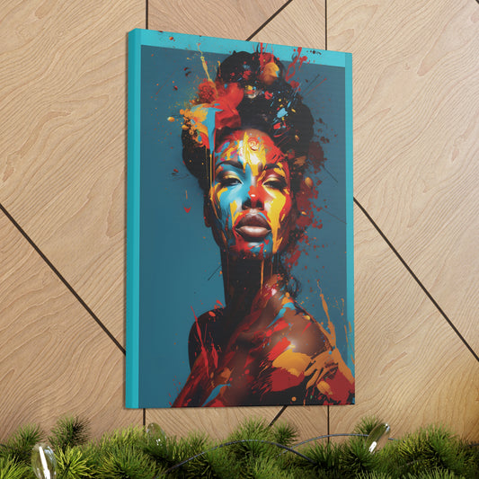 Splatter of Soul (Blu) - Canvas Print