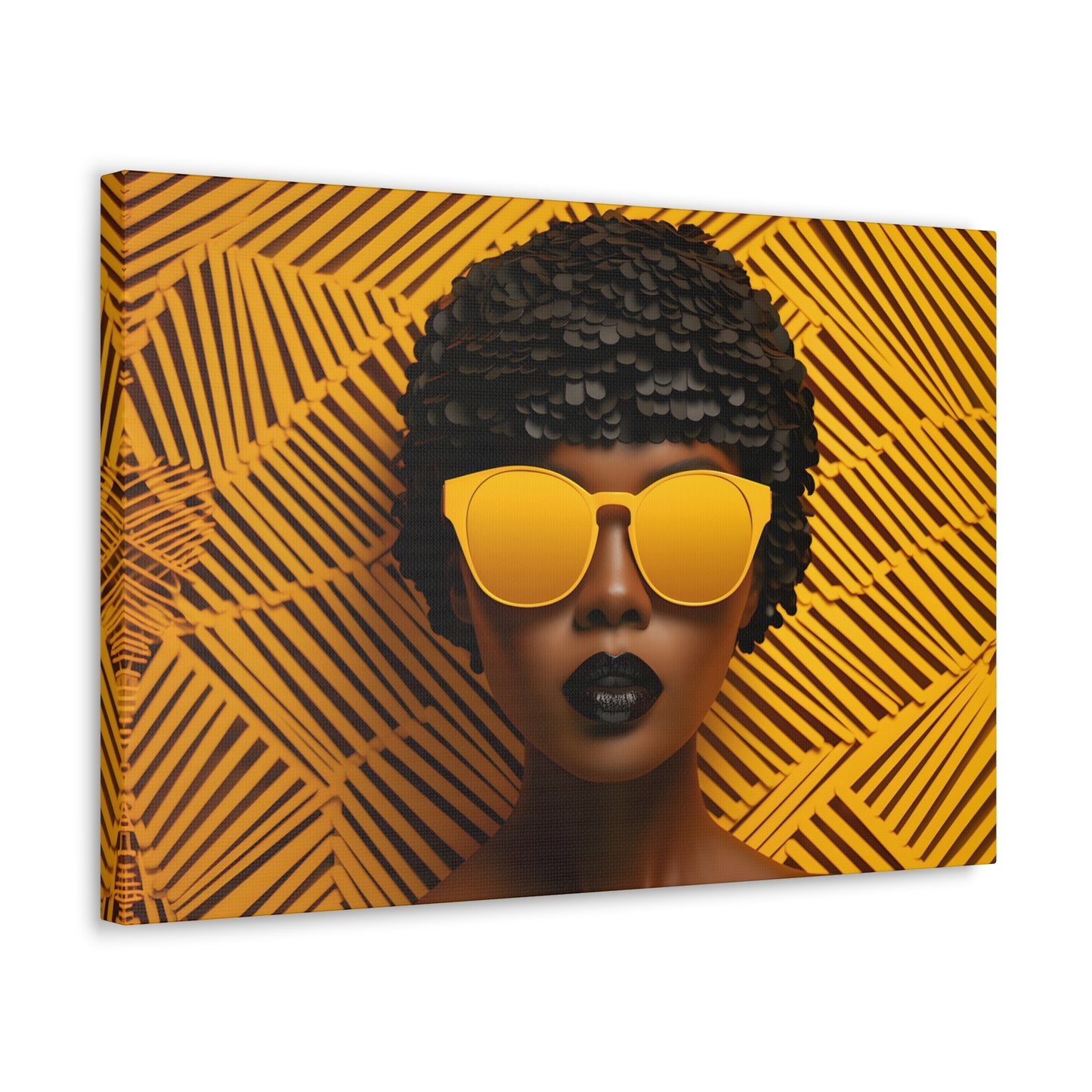 Chromatic Curls (Honey Bea) - Canvas Print