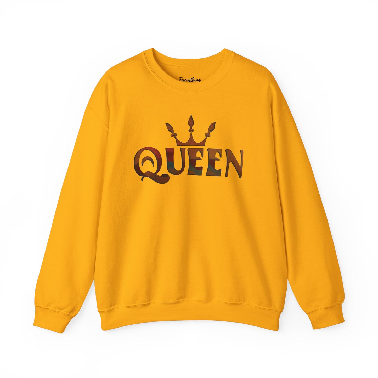 Crowned Queen (Multicolor Text) - Crewneck Sweatshirt