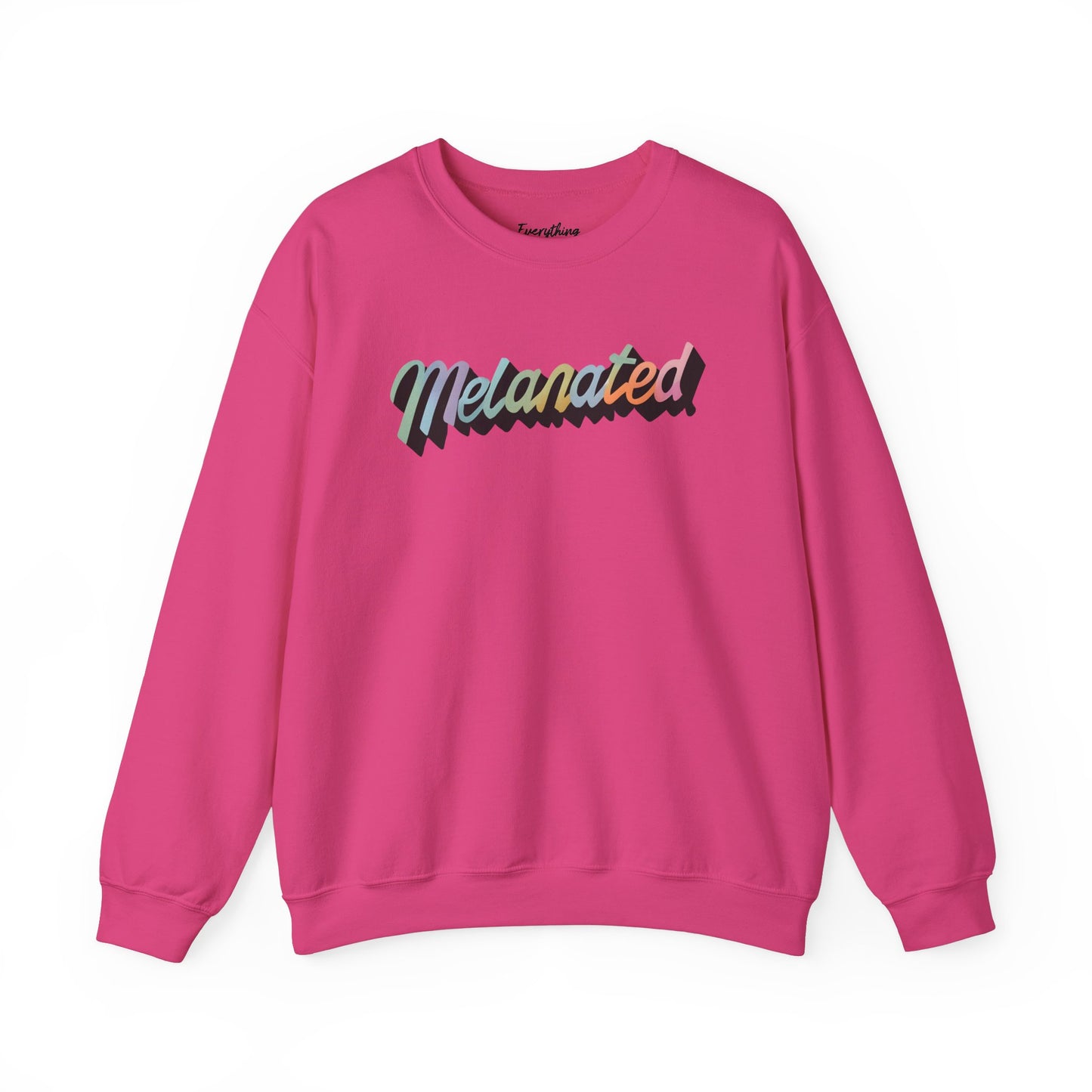 Melanated (Multicolor Text) - Unisex Heavy Blend™ Crewneck Sweatshirt