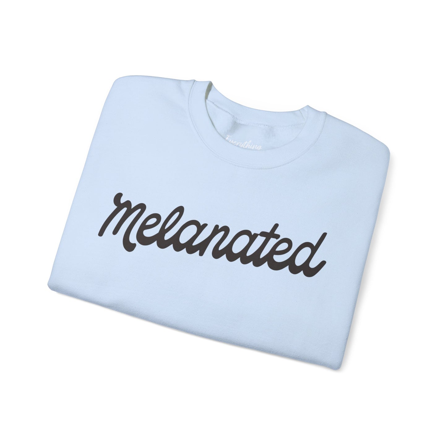 Melanated (Chocolate Text) - Unisex Heavy Blend™ Crewneck Sweatshirt