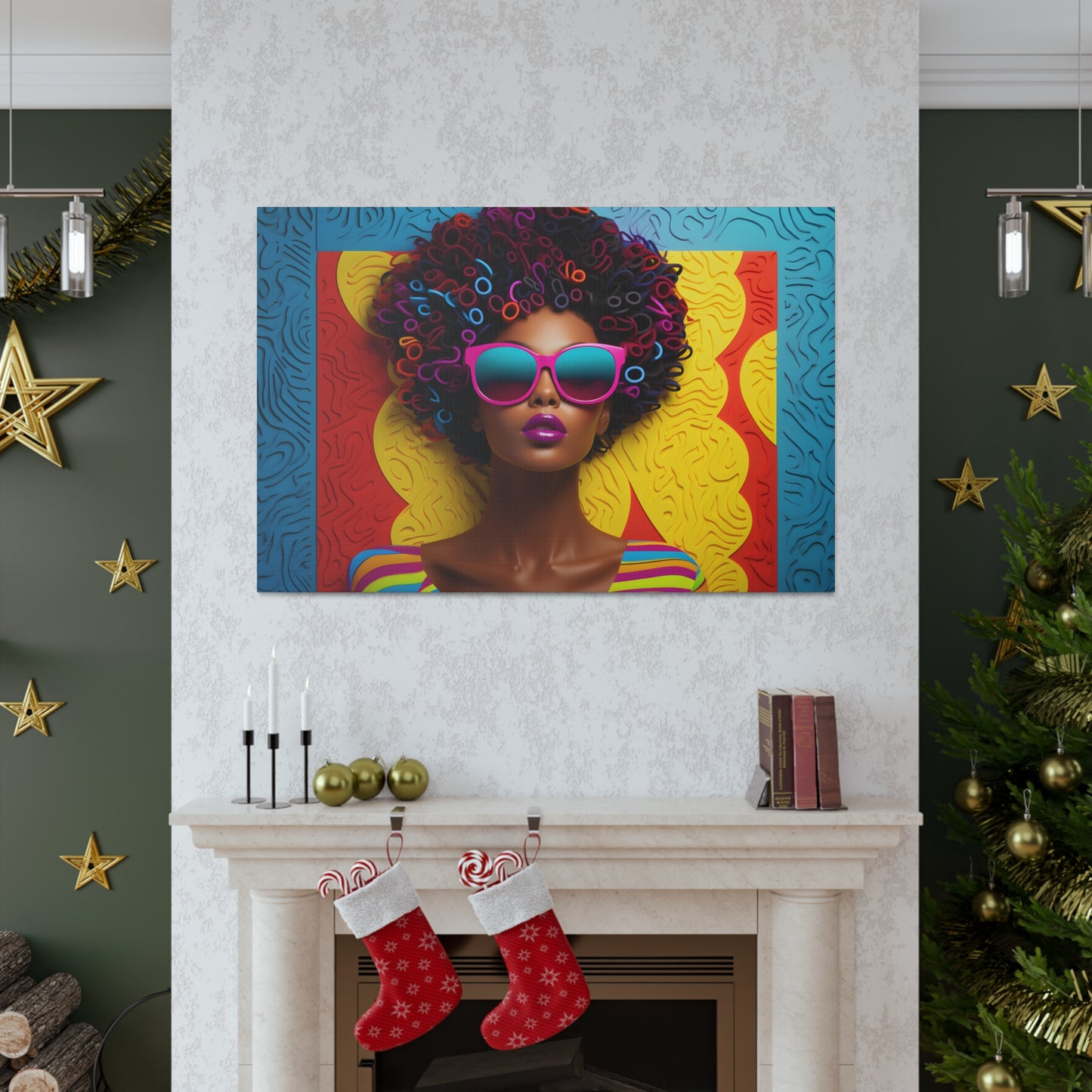 Chromatic Curls (Maliyah) - Canvas Print