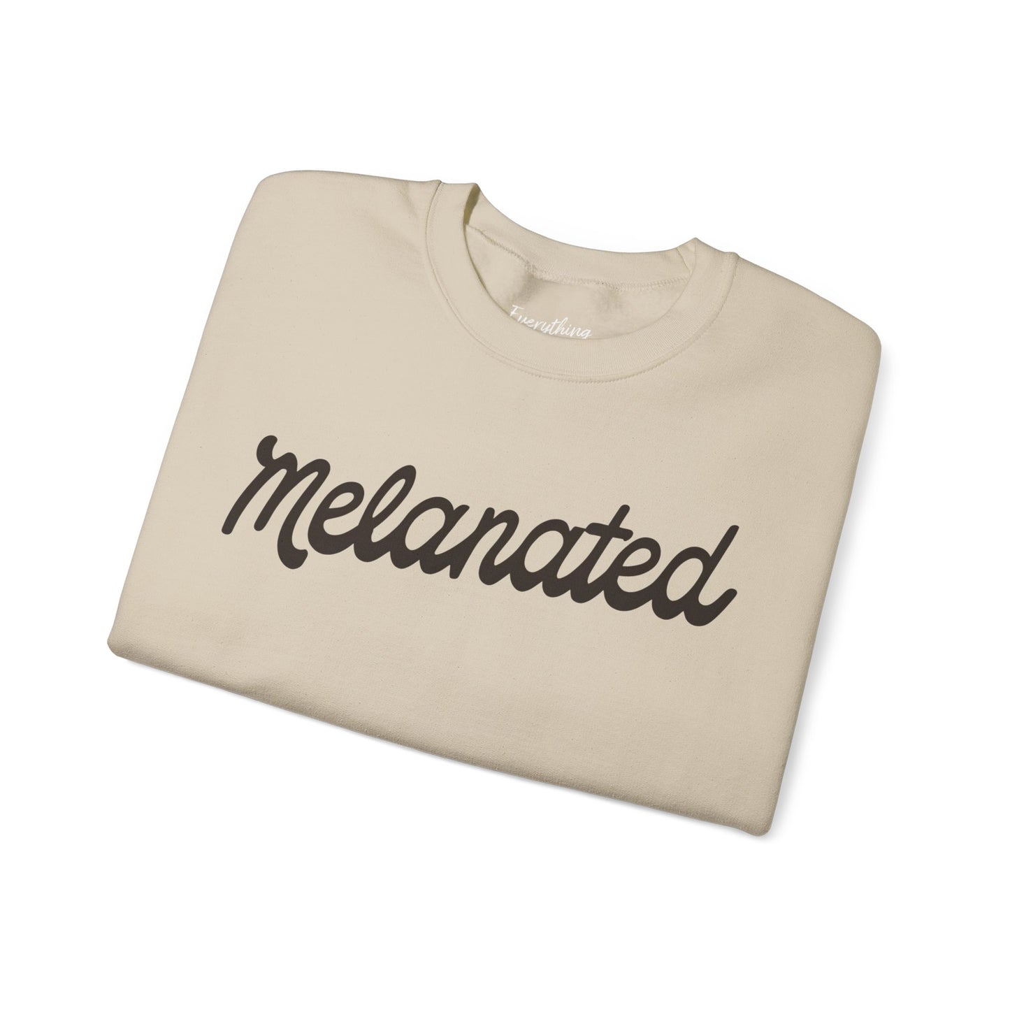 Melanated (Chocolate Text) - Unisex Heavy Blend™ Crewneck Sweatshirt